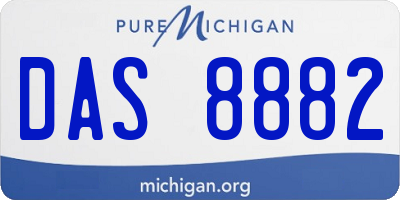 MI license plate DAS8882