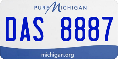 MI license plate DAS8887