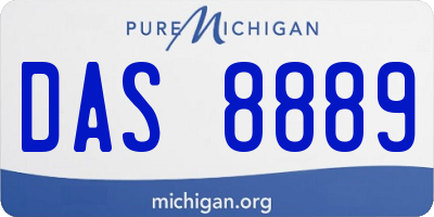 MI license plate DAS8889
