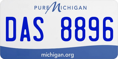 MI license plate DAS8896
