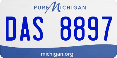 MI license plate DAS8897