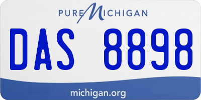 MI license plate DAS8898