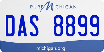 MI license plate DAS8899
