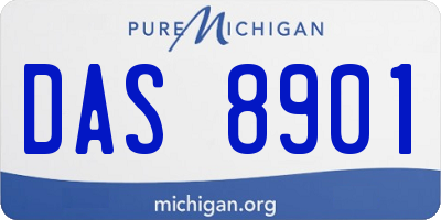 MI license plate DAS8901