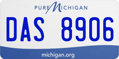MI license plate DAS8906