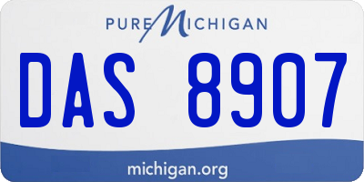 MI license plate DAS8907