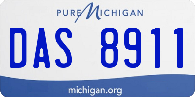 MI license plate DAS8911
