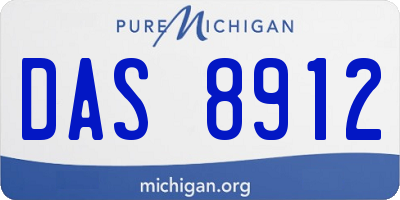 MI license plate DAS8912