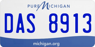 MI license plate DAS8913