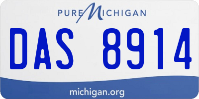 MI license plate DAS8914