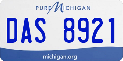 MI license plate DAS8921