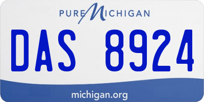 MI license plate DAS8924