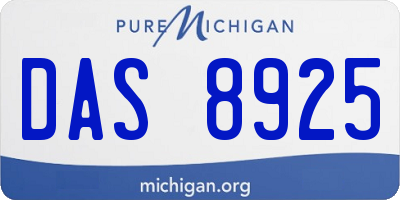 MI license plate DAS8925