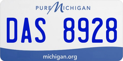 MI license plate DAS8928