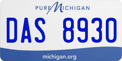 MI license plate DAS8930
