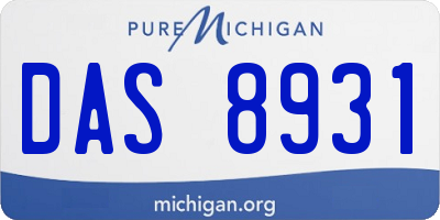MI license plate DAS8931
