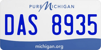 MI license plate DAS8935