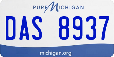 MI license plate DAS8937