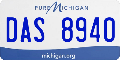MI license plate DAS8940