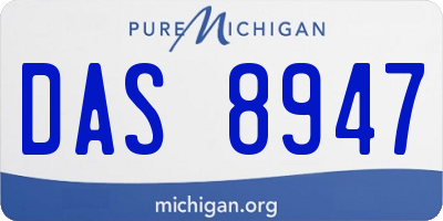 MI license plate DAS8947