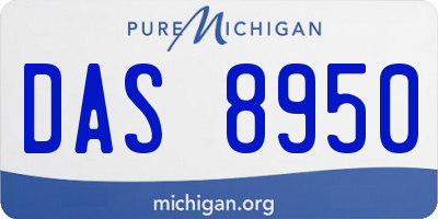MI license plate DAS8950