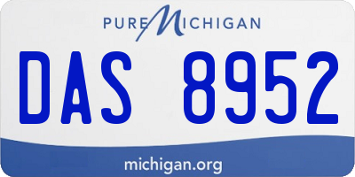 MI license plate DAS8952