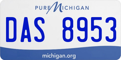 MI license plate DAS8953