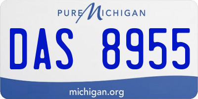 MI license plate DAS8955