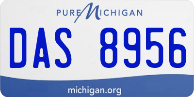 MI license plate DAS8956