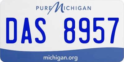MI license plate DAS8957