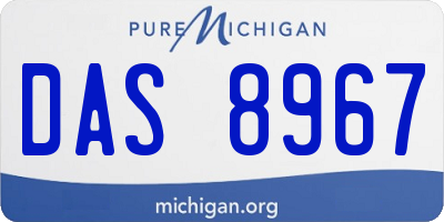 MI license plate DAS8967