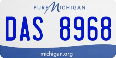 MI license plate DAS8968