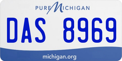 MI license plate DAS8969