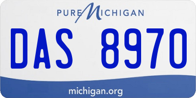 MI license plate DAS8970