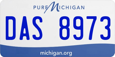 MI license plate DAS8973