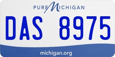 MI license plate DAS8975
