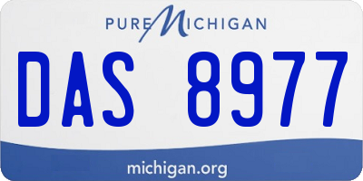 MI license plate DAS8977