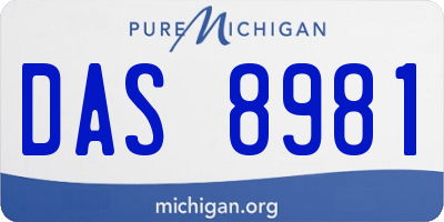 MI license plate DAS8981