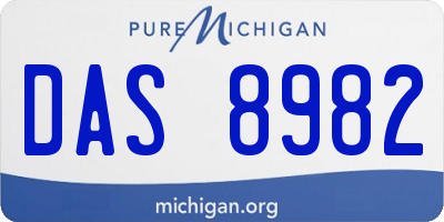 MI license plate DAS8982