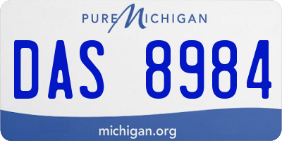 MI license plate DAS8984