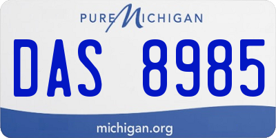 MI license plate DAS8985
