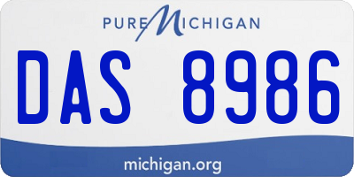 MI license plate DAS8986