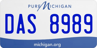 MI license plate DAS8989