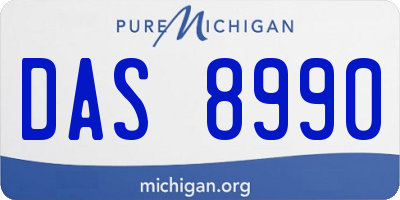 MI license plate DAS8990
