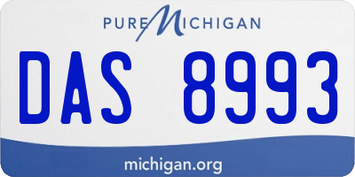 MI license plate DAS8993