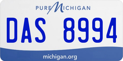 MI license plate DAS8994