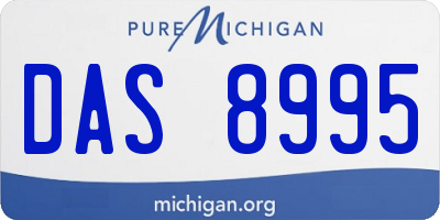 MI license plate DAS8995