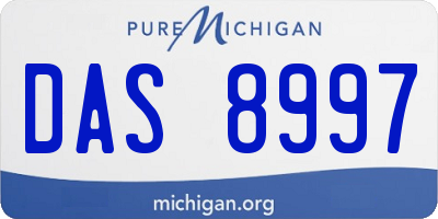 MI license plate DAS8997