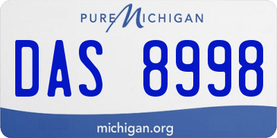 MI license plate DAS8998