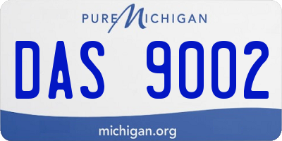 MI license plate DAS9002